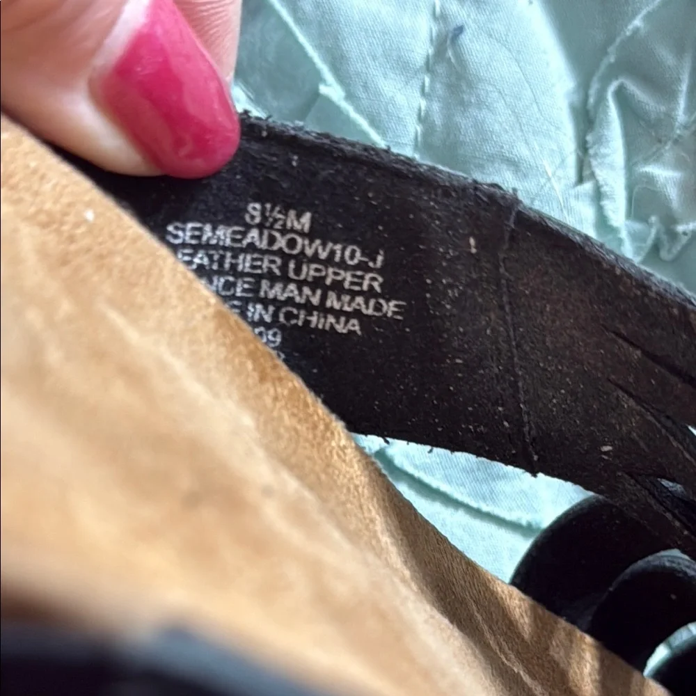 Easy Spirit Meadow Black Sandals with Woven Design Size 8.5M